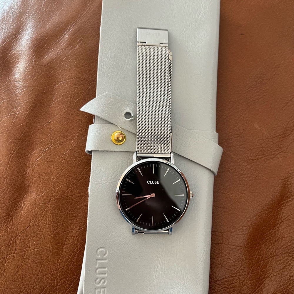 Cluse Silver and Black Women's Watch